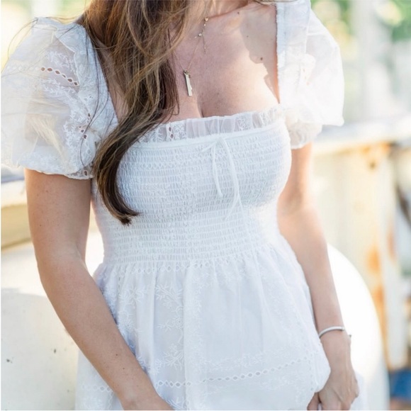 Caroline Constas White Patchwork Organza Dress - Picture 3 of 13